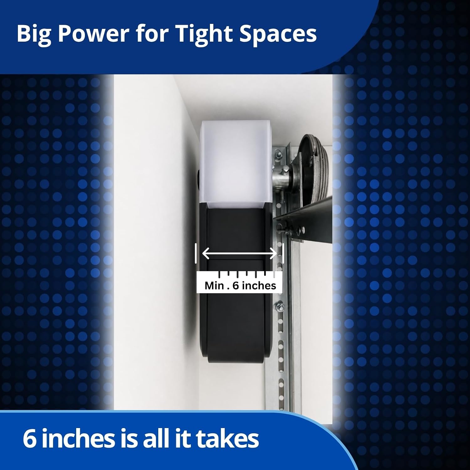 Skylink G2 Wall Mount Garage Door Opener with Built-in WiFi, Quiet & Compact, No Rail No Chain Garage Door Opener for Residential Sectional Garage Doors