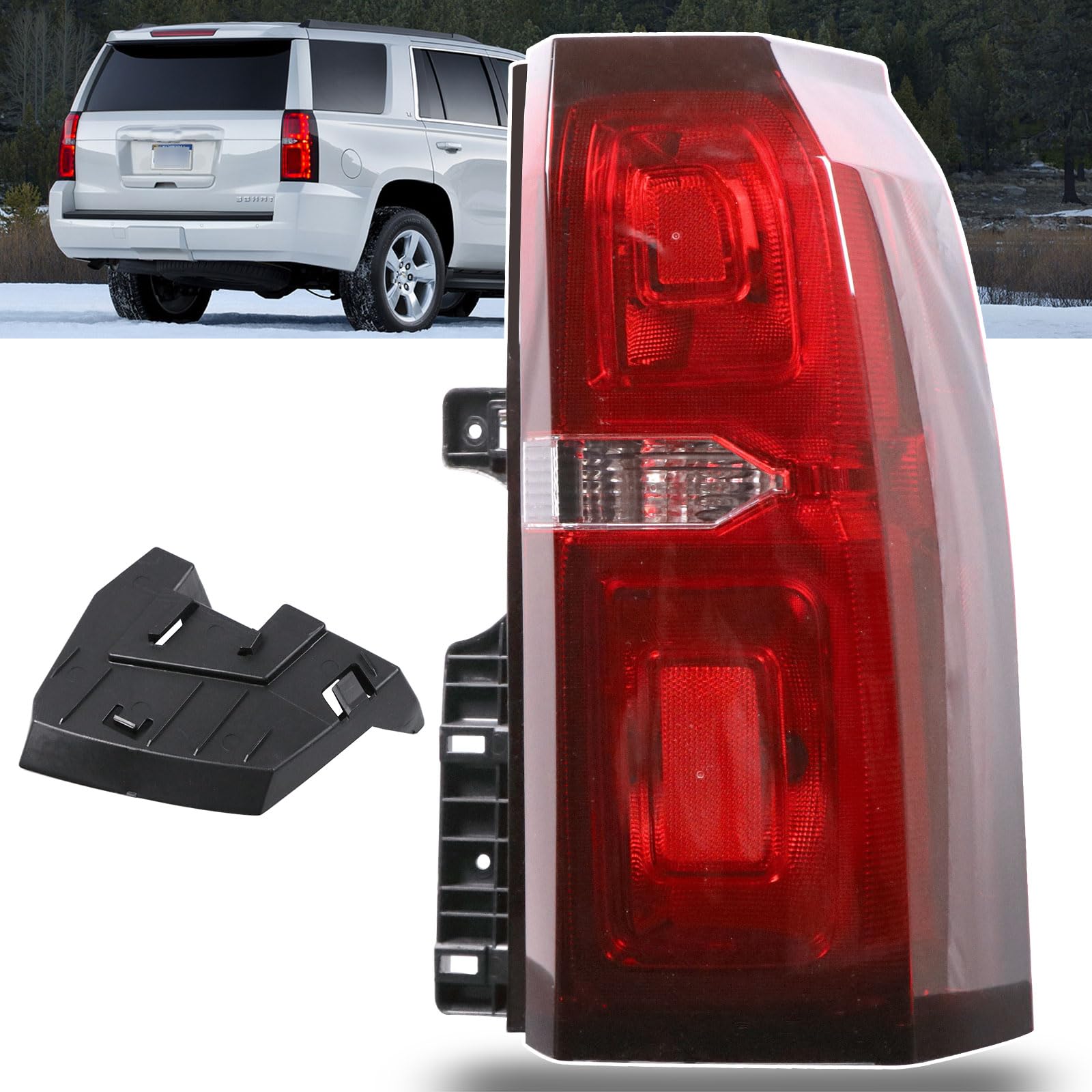 Tail Light Assembly Compatible with Chevy Tahoe Suburban 2015 2016 2017 2018 2019 2020 LED Brake Lamp Left Driver Side # 84467058 GM2800264