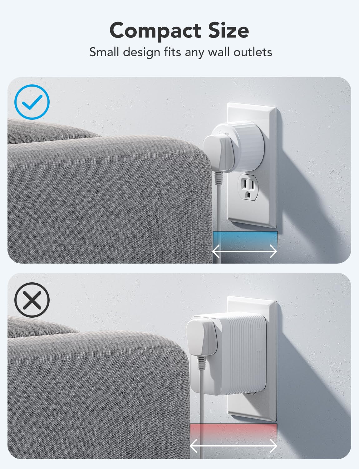 Govee Smart Plug, WiFi Outlet Compatible with Alexa and Google Assistant, Mini Smart Home Plugs with Timer Fuction & Group Controller, No Hub Required, ETL & FCC Certified, 2.4G WiFi Only (1 Pack)
