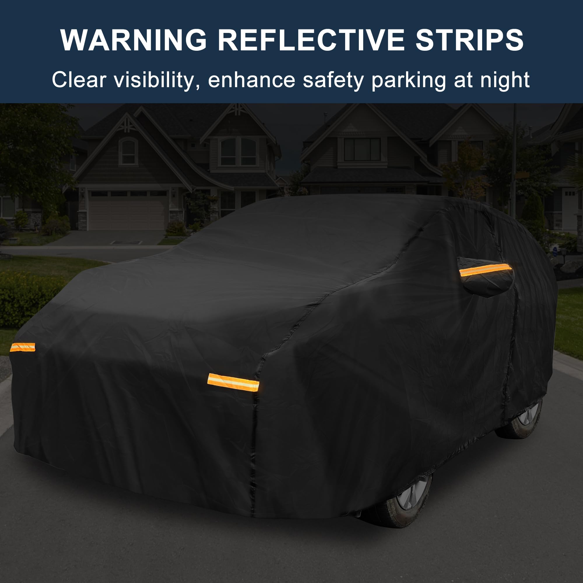 X AUTOHAUX Car Cover for Mini Cooper 2DR 2002-2021 210D-PU Outdoor Full Car Cover All Weather with Door Zipper