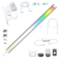 LED Light Bar,Plug-in, Dimmable, Adjustable White & RGB Color Changing, Alexa, Google Home Enabled Remote Counter Lights for Kitchen, Shelf, Cupboard, Desk, Monitor (1-Bar 12 Inch Kit)