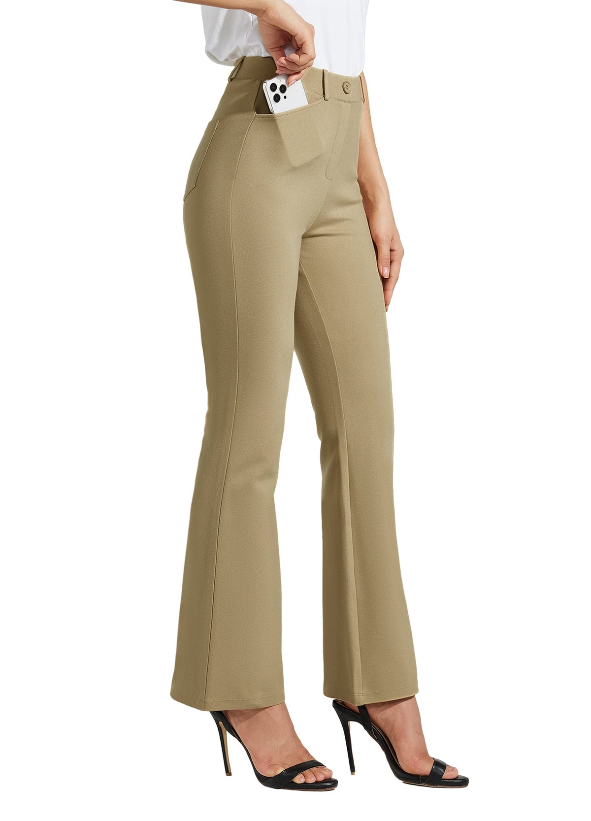 Willit Women's Yoga Dress Pants Bootcut Stretch Work Slacks Office Pants 4 Pockets 28"/29"/30"/31"/33"