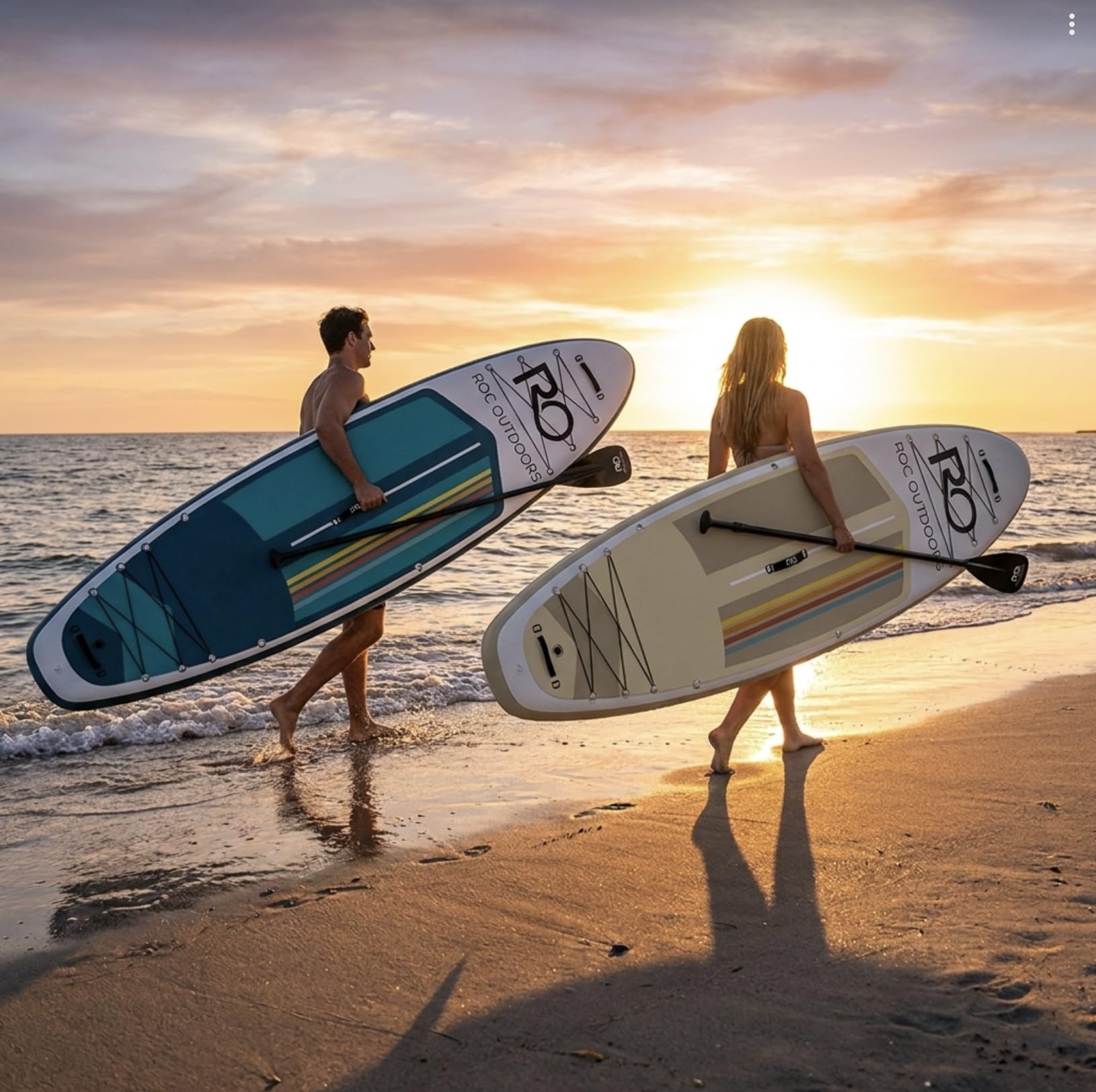 Roc Inflatable Stand Up Paddle Board 10' 6" with Premium SUP Paddle Board Accessories, Wide Stable Design, Non-Slip Comfort Deck for Youth & Adults
