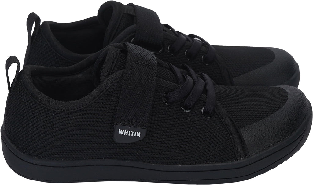 WHITIN Little/Big Kid Barefoot Shoes | Boys/Girls Lace-up Minimalist Sneakers | Wide Toe Box | Natural Flexible Fit
