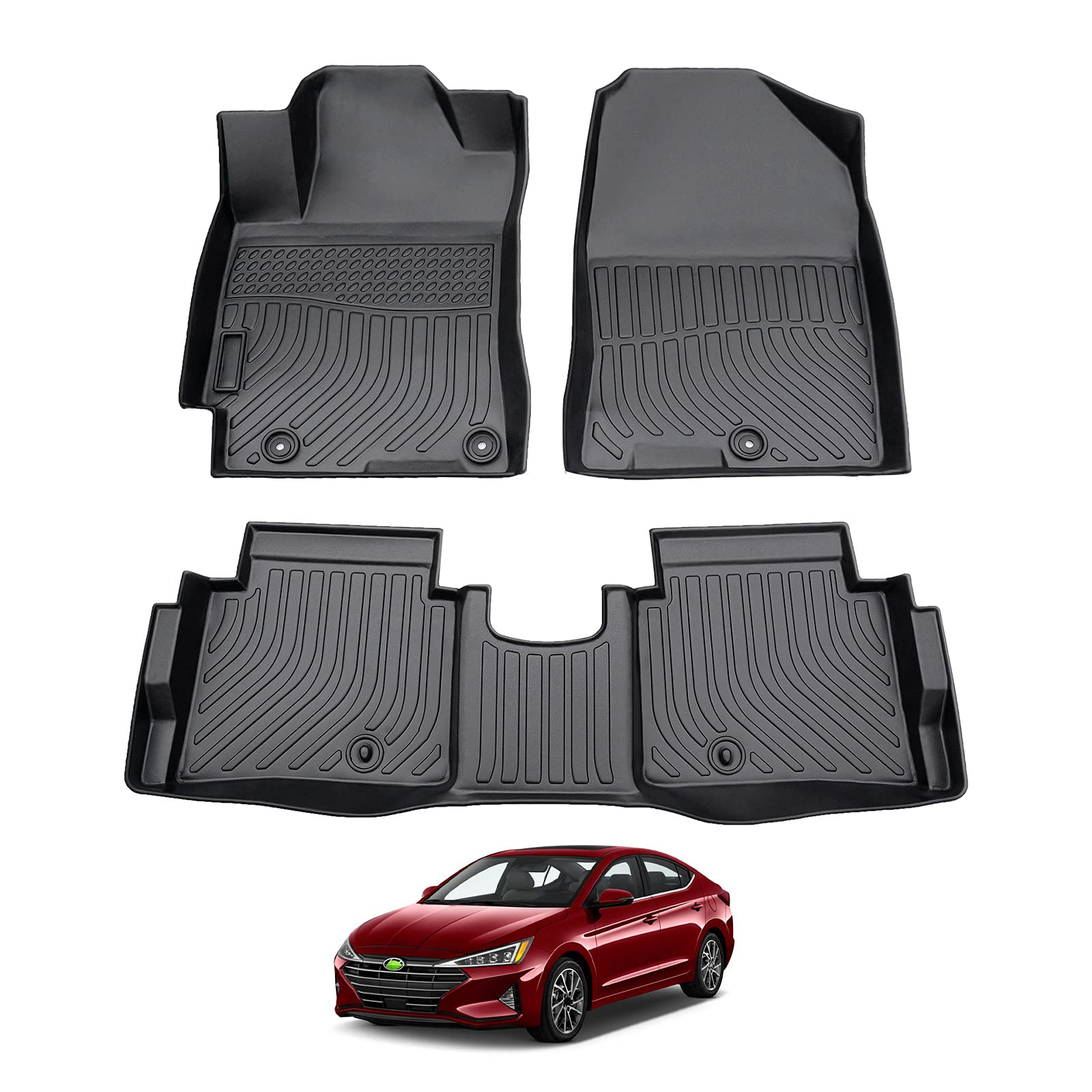 Cartist Floor Mats Compatible with Kia EV6 2022 2023 2024 2025 2026 Accessories All Weather Floor Liner Front & Rear 2 Rows Car Carpet Protection TPE Odorless