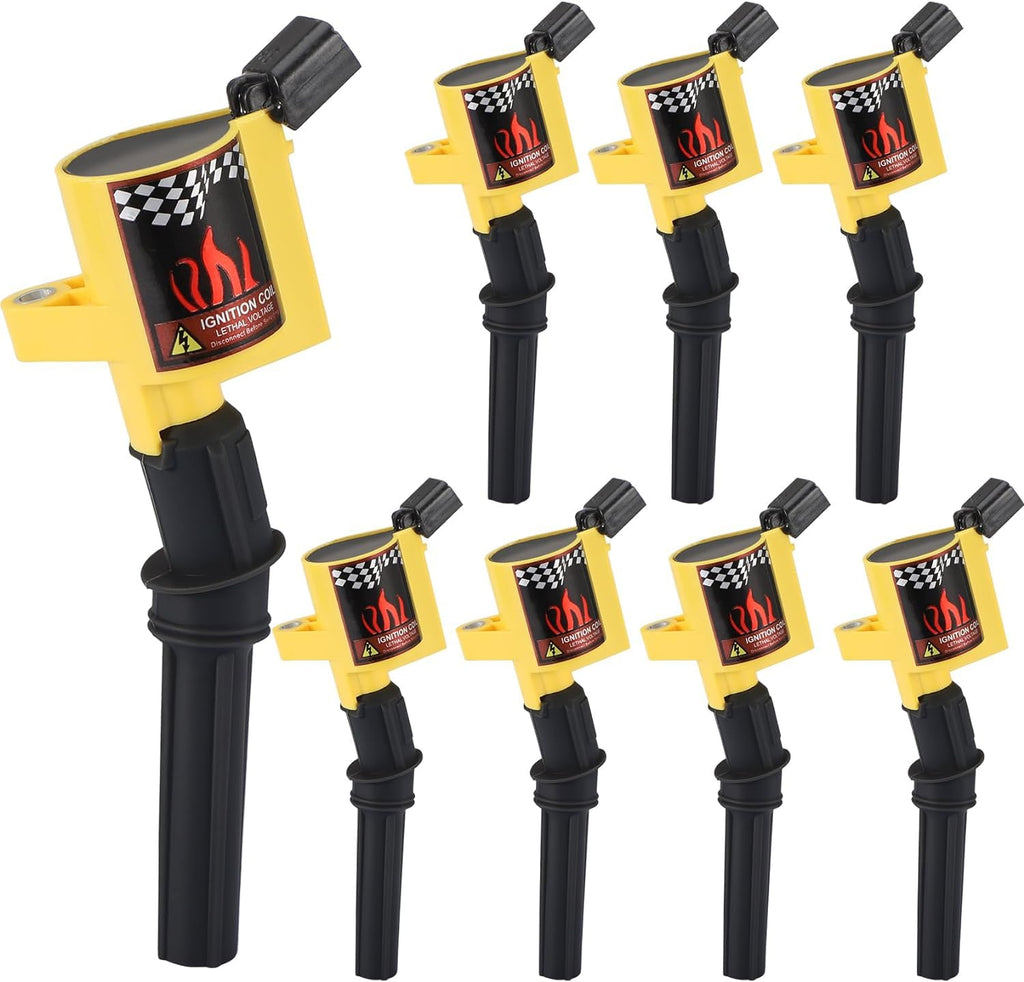 CarBole High Performance Coil Pack For F150 F250 F350 5.4L 4.6L V8 DG508, Ignition Coil For 1997-2014 Ford Crown Victoria E150 E250 Expedition Mustang Lincoln (Pack of 8pcs)
