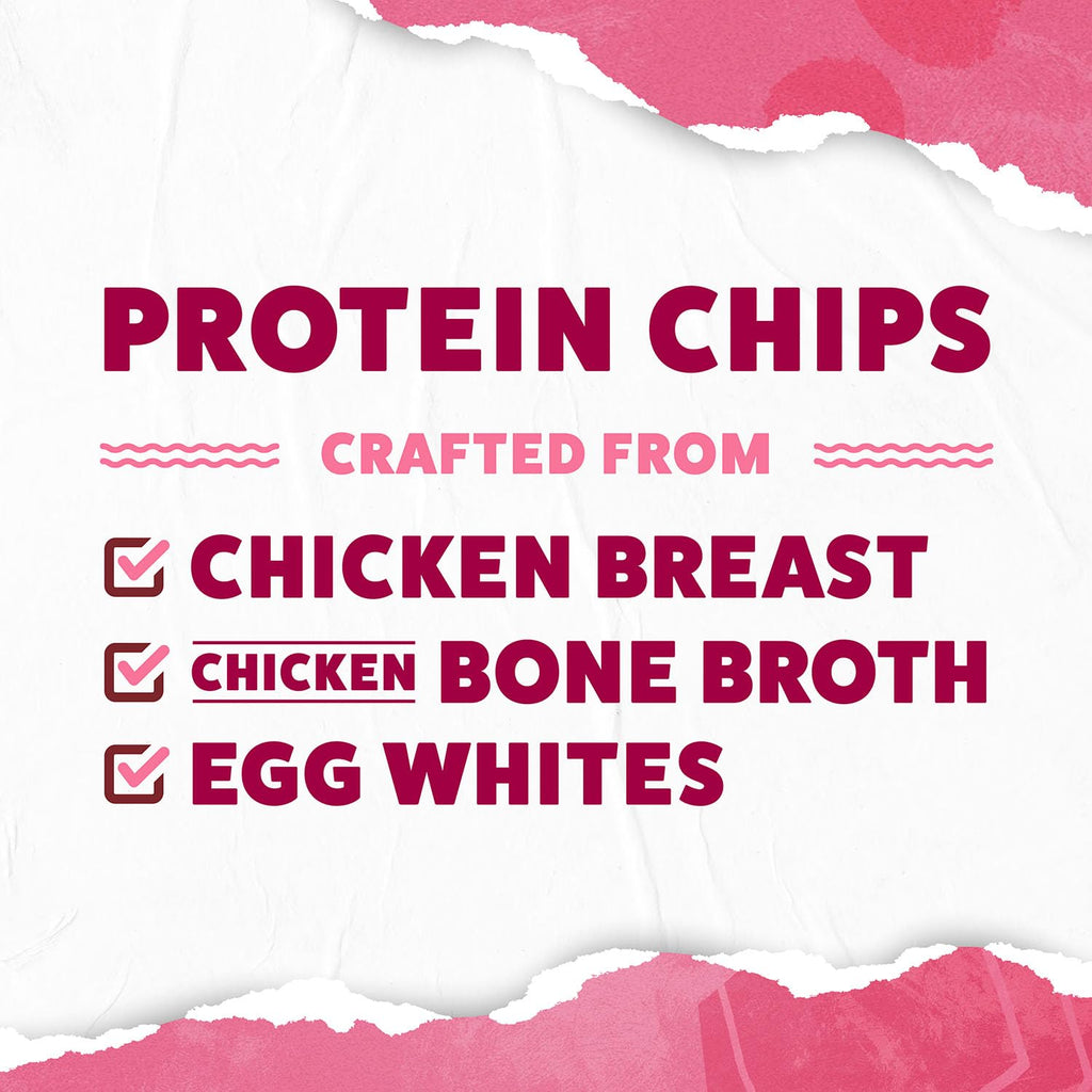 WILDE Protein Chips Barbeque, Thin and Crispy High Protein Snacks, Keto Friendly, Low Carb Chips, Real Ingredients, 1.34oz (Pack of 8)