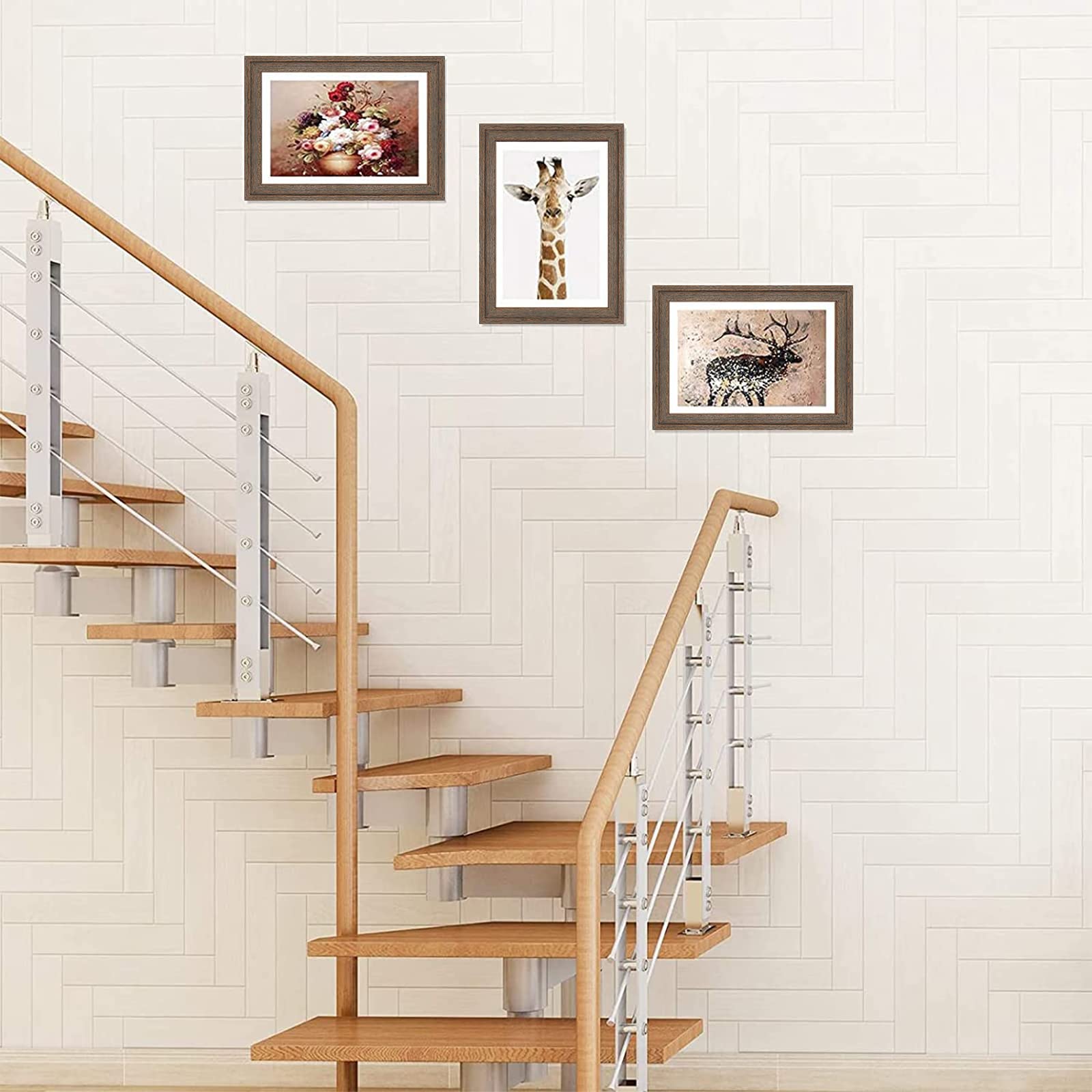 Golden State Art, 13x19 Picture Frame - Displays 11x17 Photo with Mat or 13x19 Without Mat, Wide Moulding Solid Wood Frame for Wall Display, Black
