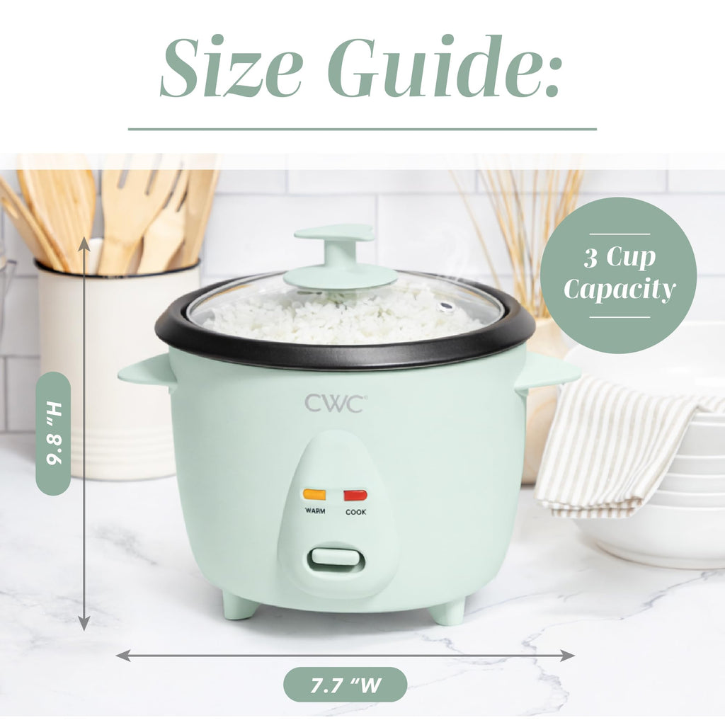 COOK WITH COLOR 6 Cup Rice Cooker 300W - Effortless Cooking and Perfectly, Cooks 3 Cups of Raw Rice for 6 Cups of Cooked Rice, Floral Blue