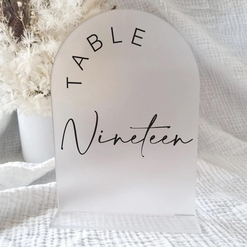Black Arched Wedding Table Numbers 1-10 with Stands, 5x7 Inch Black Arch Acrylic Sign with Gold Letters, Acrylic Table Numbers for Wedding Reception