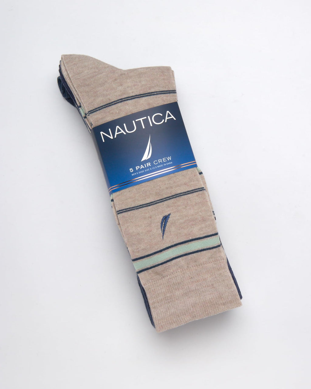 Nautica Mens Dress Socks - 5 Pack Breathable Comfort Stretch Crew-Length Work Socks for Men for Business Formal Wear (6-12.5)