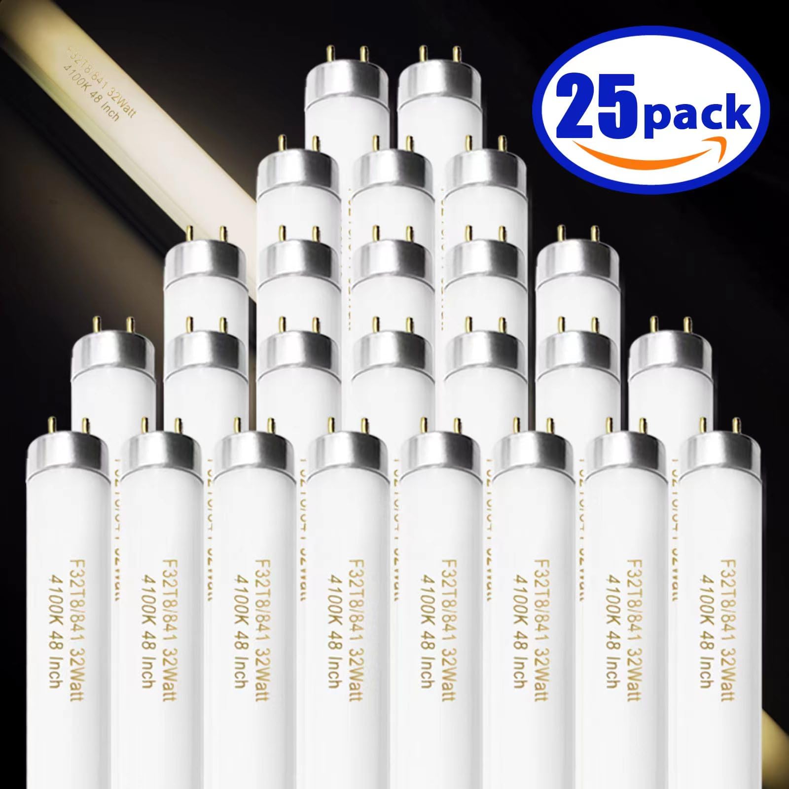 Konideke 18 Inch F15T8/CW T8 15W Fluorescent Light Bulb Cool White, F15T8/SP41 Replacement Bulb for Garage, Office, Kitchen Under-Cabine, G13 Base 6 Count
