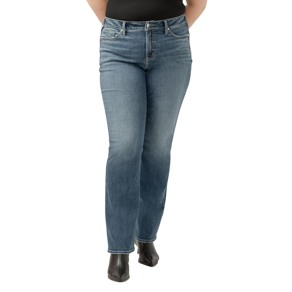Silver Jeans Co. Women's Plus Size Suki Mid Rise Slim Bootcut Jeans
