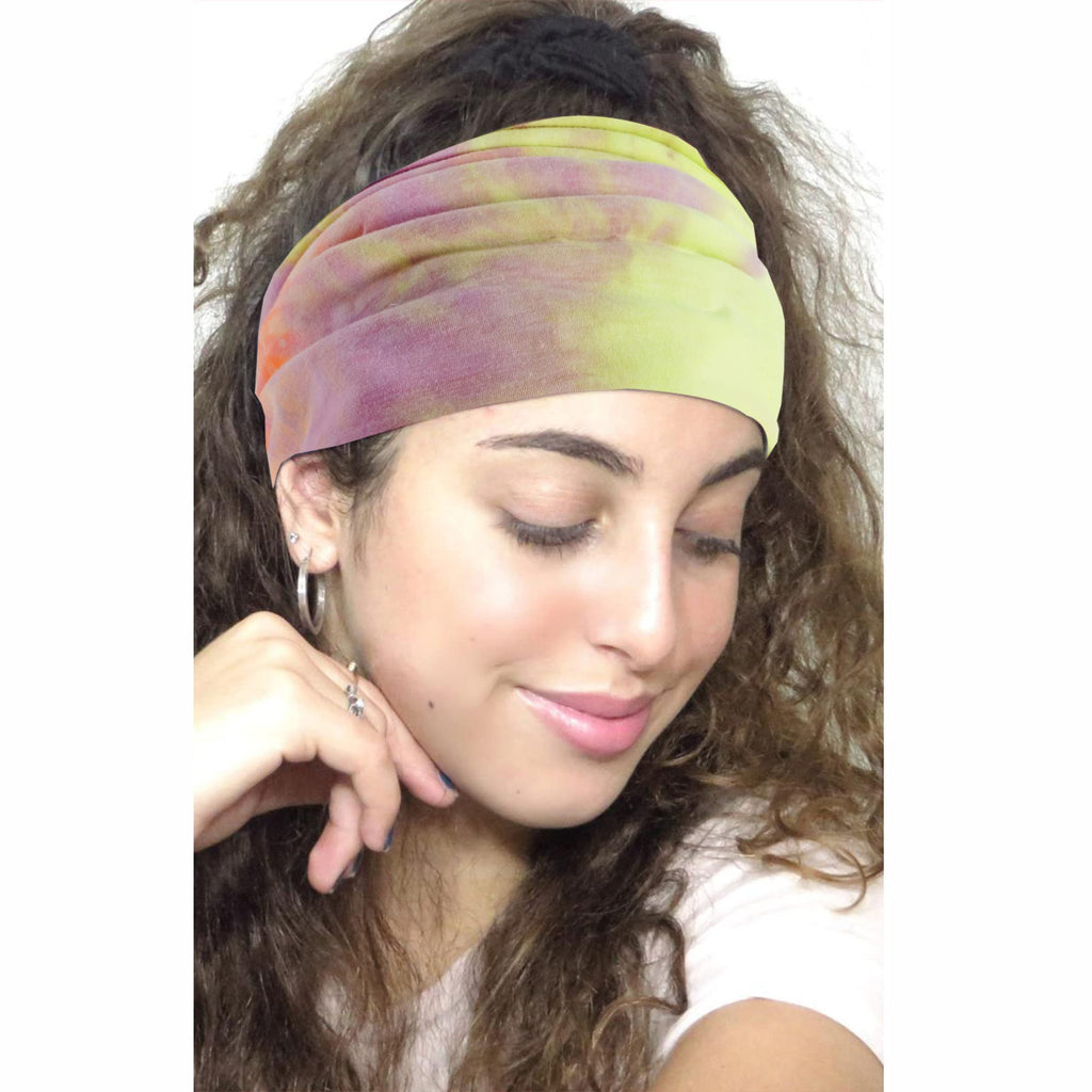 Boho Headbands For Women Fashion Stretch Wide Hair Bands Knoted Turban Head Bands Yoga Running Sweatband Elastic Headband Stylish Wrap Headbands Hair Accessories for Teen Girls 4 Pack