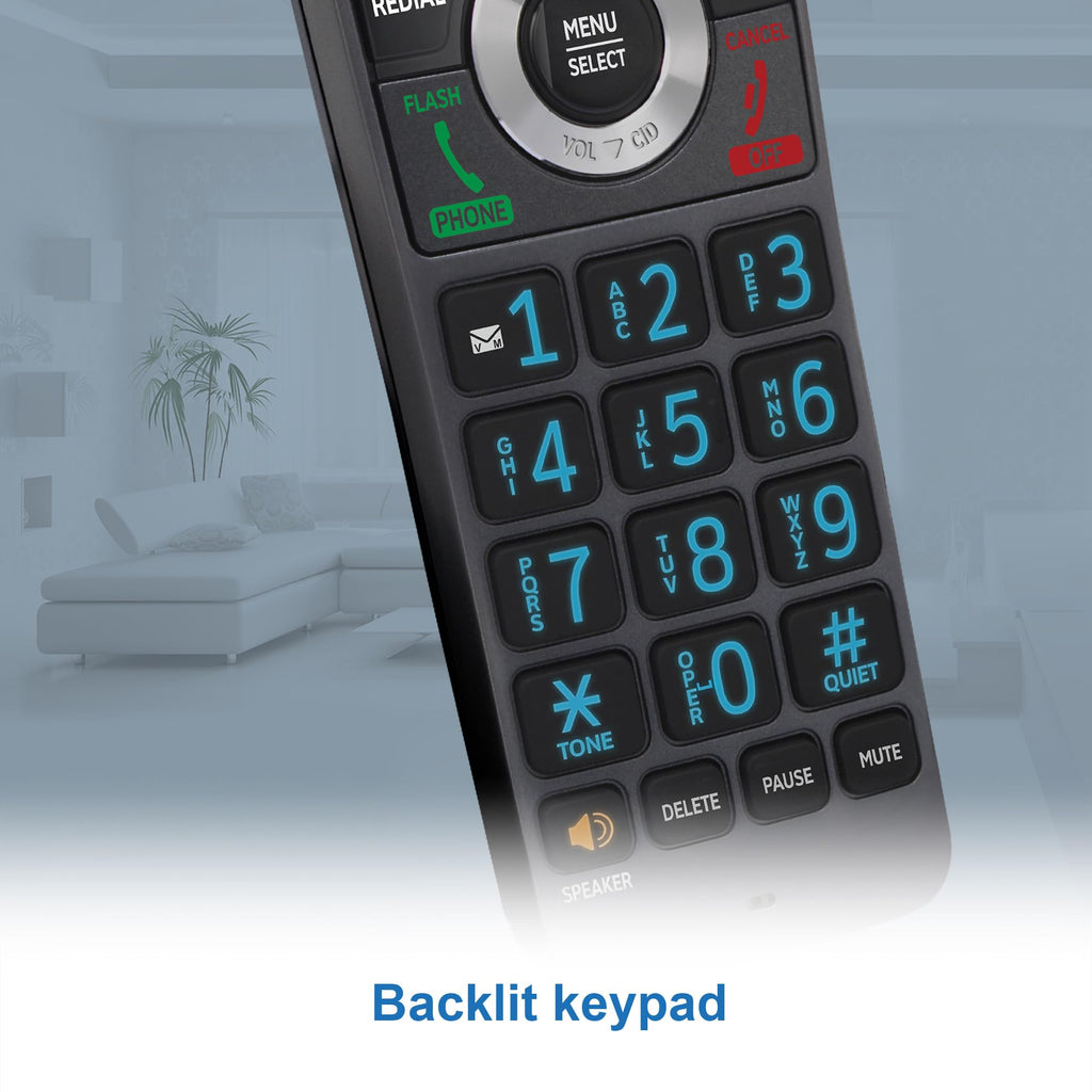 AT&T Landline Home Phone with Call Blocker, Caller ID/Call Waiting, Full-Duplex Handset Speakerphone, Backlit Keypad & Display, Rechargeable Battery, ECO Mode, DECT 6.0: GL2101-11