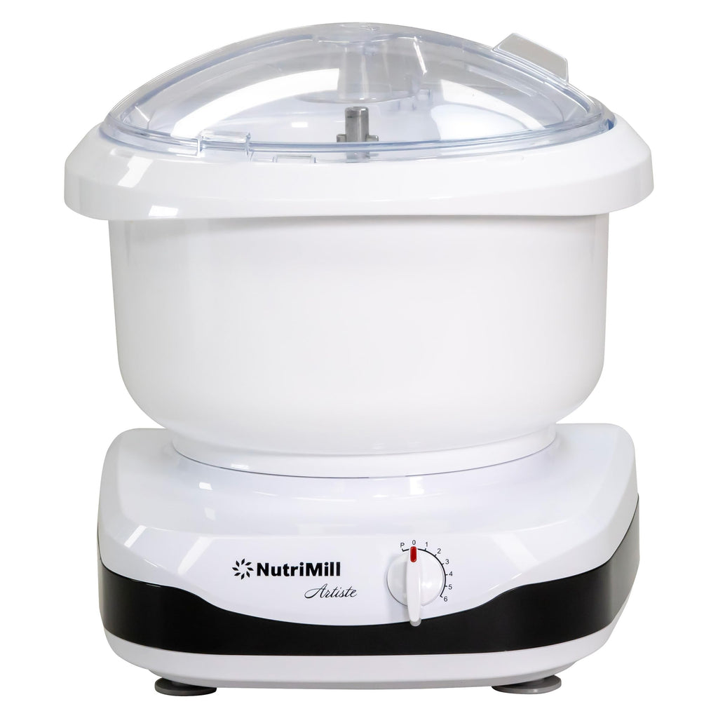 NutriMill Artiste Kitchen Stand Mixer with Baker's Accessory Bundle (Black)