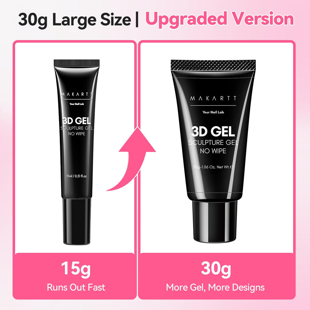 Makartt Rhinestone Glue for Nails: Super Strong Gel Nail Glue for Nail Charms Gems Decorations, 3D Gel Nail Art Bling Jewel Diamonds for Salon & DIY Manicure, 30ML UV Lamp Cured Need Beauty Gifts
