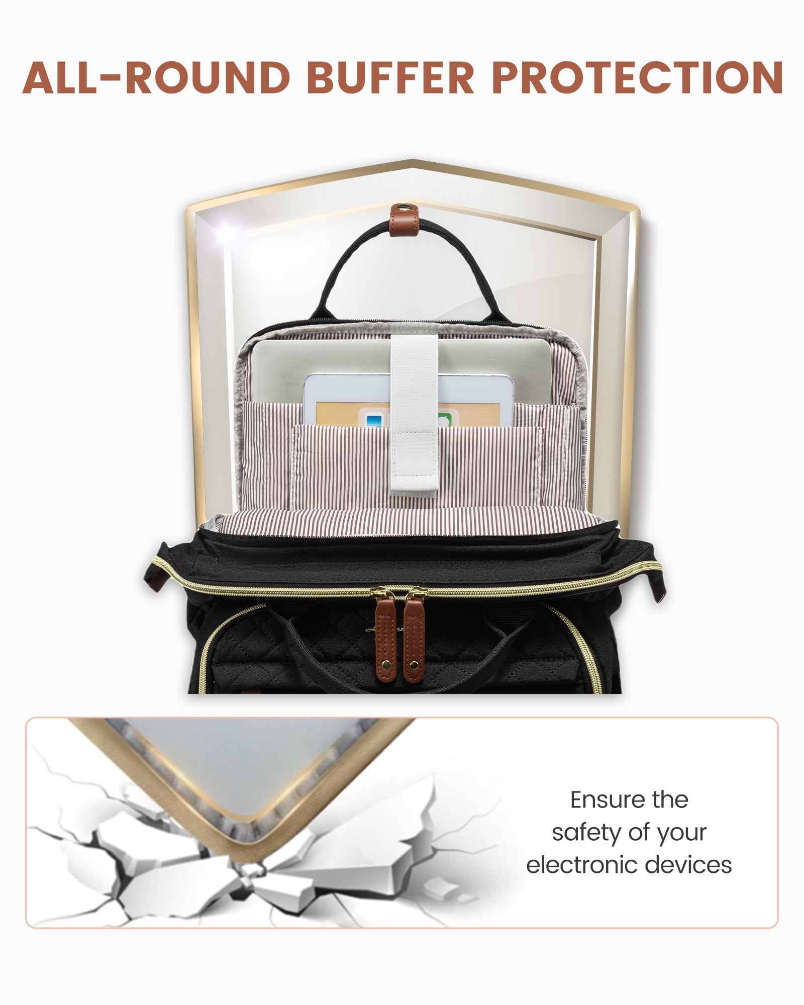 LOVEVOOK Laptop Backpack for Women, 15.6 inch Waterproof Nurse Bag Teacher Work Backpack Purse for Women, Travel Computer Backpack for College Office Business Ladies