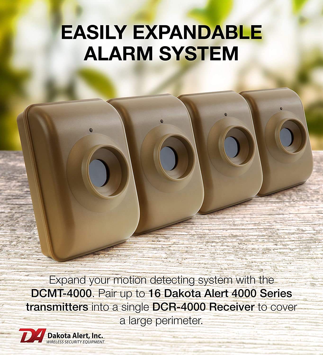 Dakota Alert Long Range Driveway Alarm Motion Detector - DCMA-4k Plus One Mile Wireless Range Alarm System - DCMT-4000 Transmitter & RE-4k Plus Receiver-Use Outdoors, Driveways, Entrances & Backyards