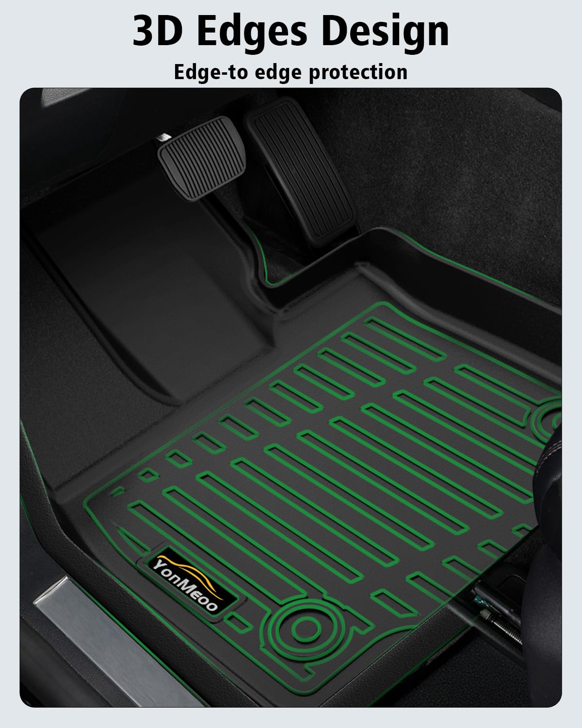 Floor Mats & Cargo Mat & Backrest Mat Custom for Toyota RAV4 Hybrid 2026 (Not for Cargo Area with Subwoofer) (Not for Phev), Door Sill Guards, All Weather TPE Floor Liners for RAV-4 2026 Accessories