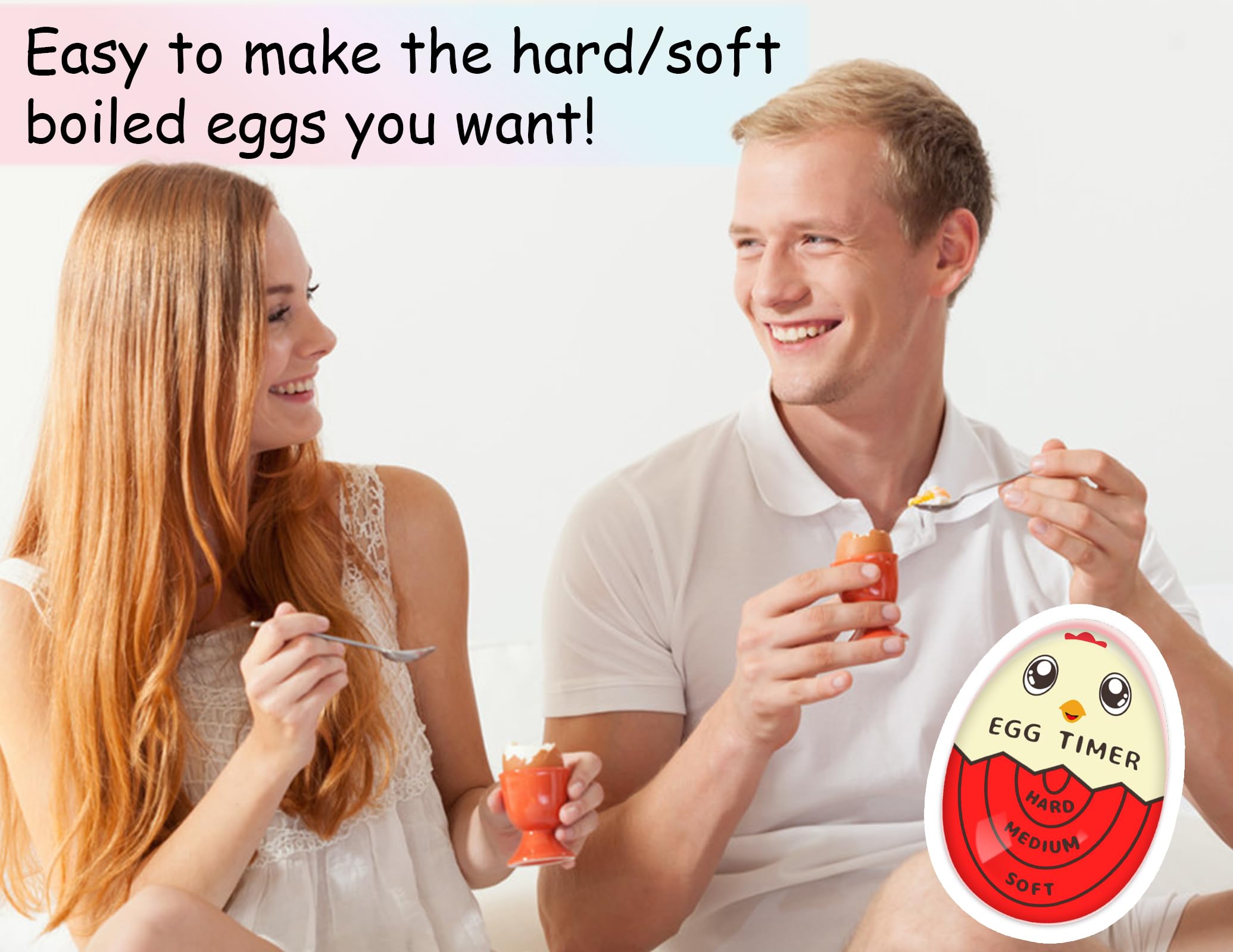 Lasubst Egg Timer for Boiling Eggs that Changes Color When Done, Blue