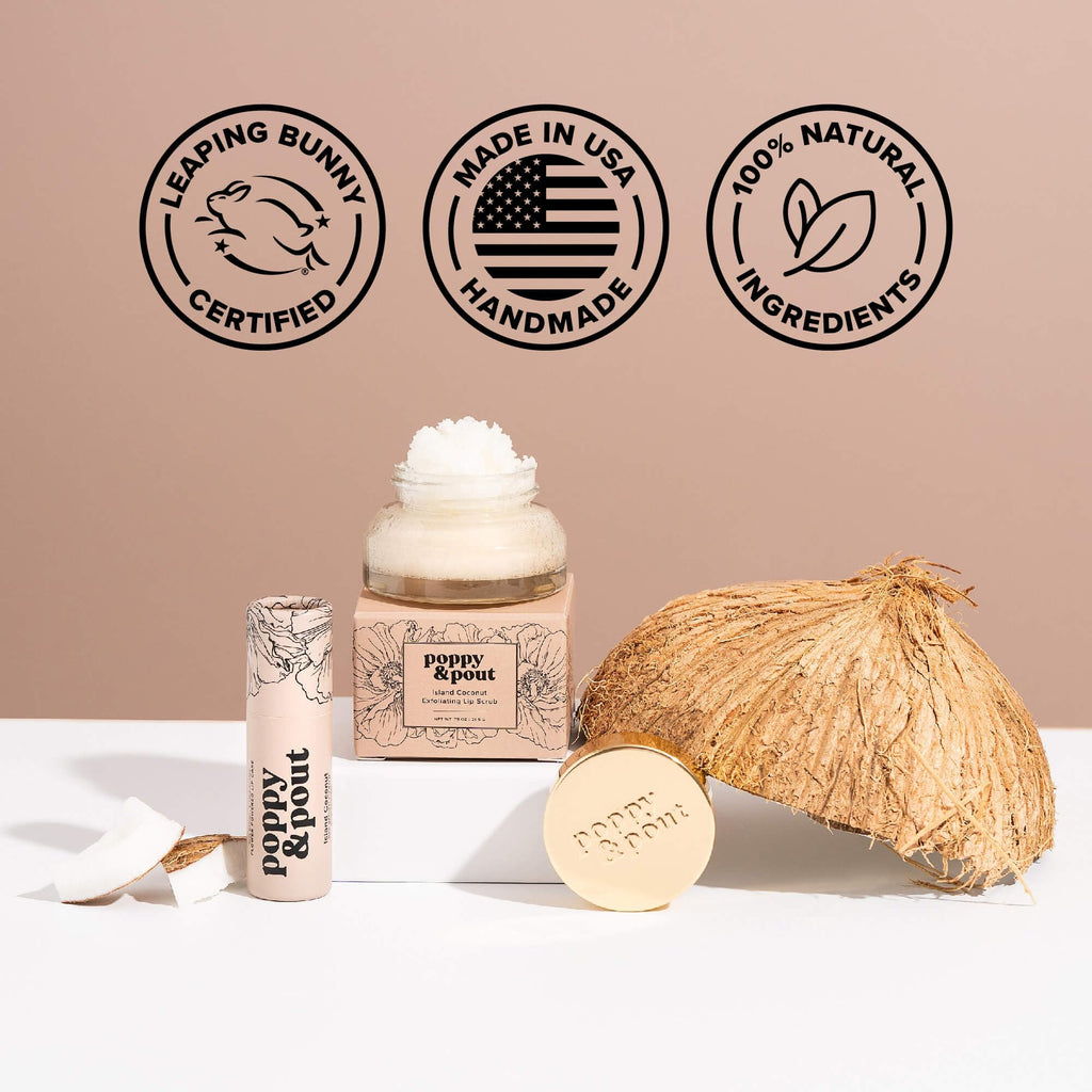 Poppy & Pout Blood Orange Mint Jumbo Lip Balm | All Natural Lip Balms & Moisturizers | Hydrates with Beeswax, Vitamin E, Organic Coconut Oil | Cruelty-Free | Lip Balm in Recyclable Cardboard Tube
