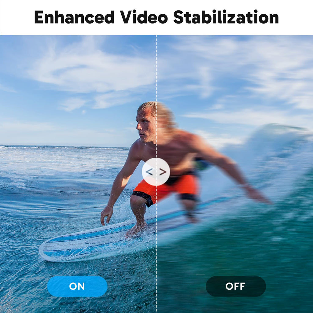AKASO EK7000 Pro 4K30fps Action Camera with Touch Screen EIS 131ft Waterproof Underwater Camera Remote Control 5X Zoom with Helmet Accessories Kit (Standalone)