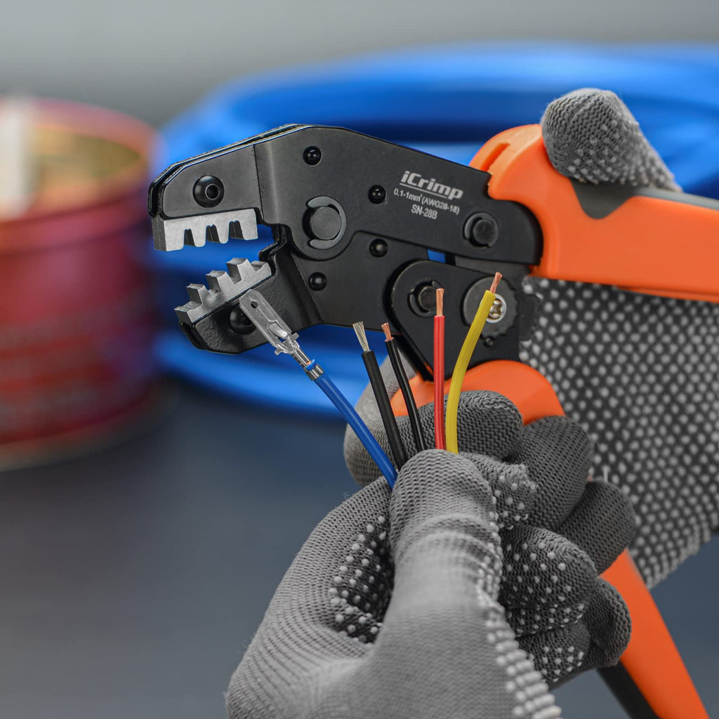 iCrimp IWS4 Solar PV Connector Crimping Tools for AWG14-10 (2.5/4/6mm²) Solar Panel PV Cable with Wire EDM Die