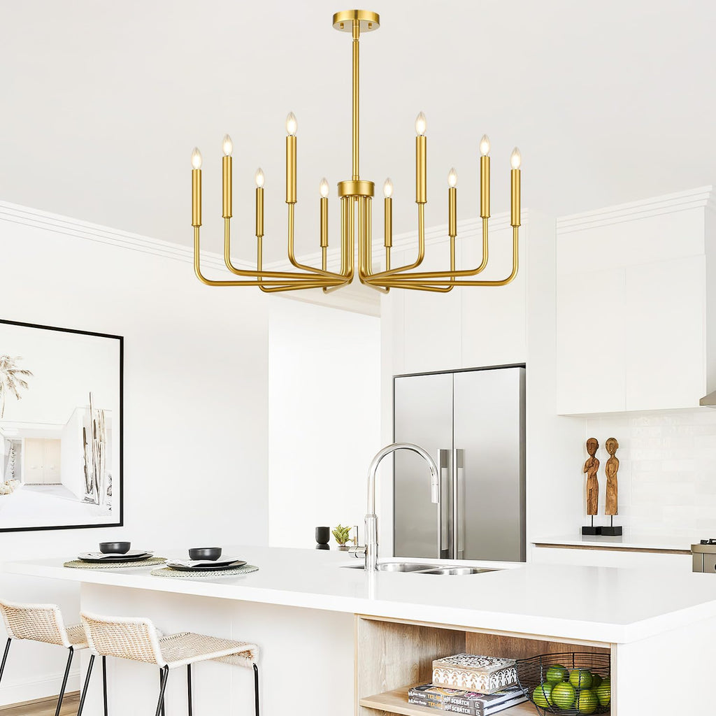 Rustic Black Chandelier, 6-Light Antique Farmhouse Chandelier for Dining Room Lighting Fixtures, Vintage Candle Pendant Light Fixtures Chandeliers for Dining Room Bedroom, Foyer and Living Room