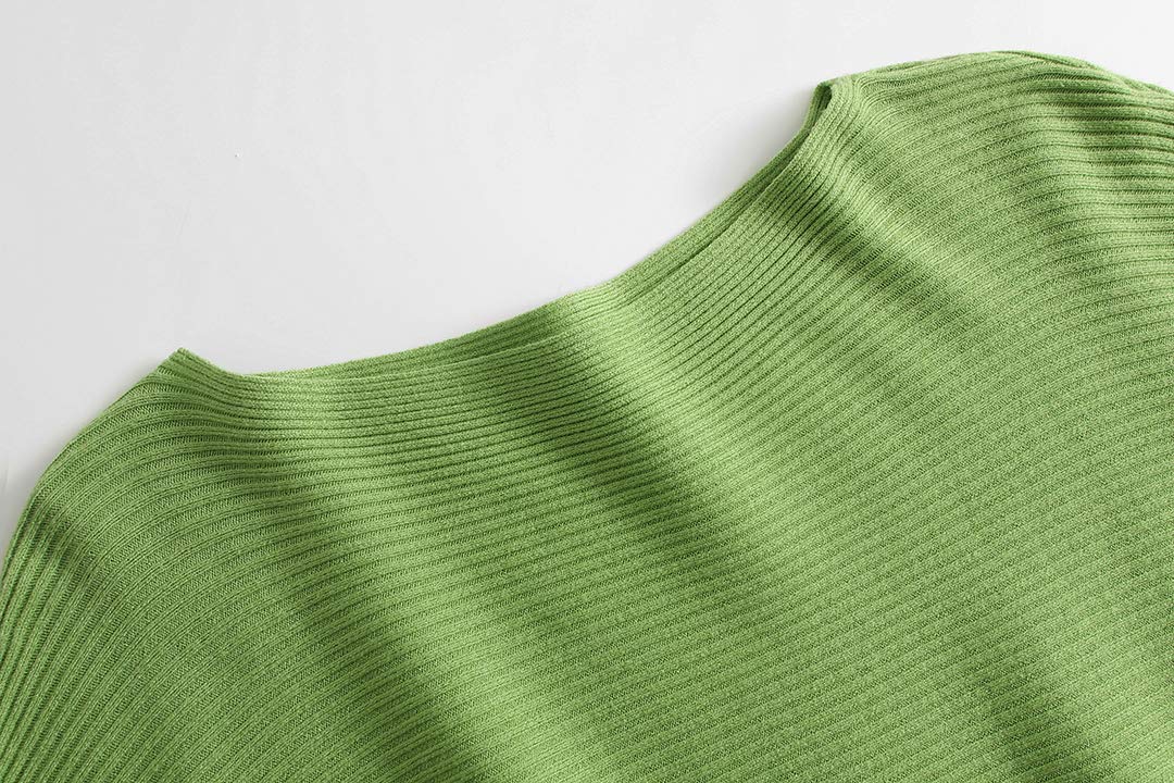 GABERLY Boat Neck Batwing Sleeves Dolman Knitted Sweaters and Pullovers Tops for Women