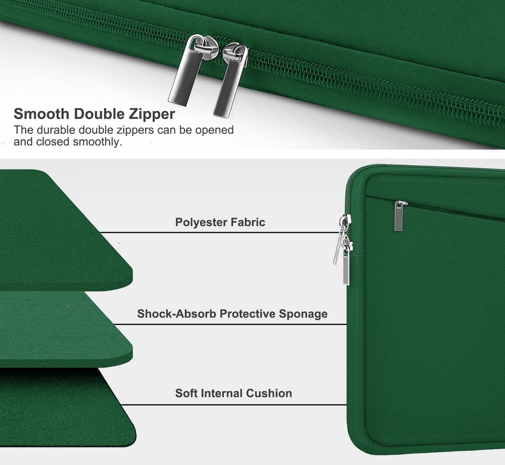 Laptop Sleeve Case 13.3 Inch, Durable 14 Inch Laptop Case Computer Carrying Bag Protective Cover Compatible with 13 14 inch MacBook Pro, MacBook Air, Dell, HP, Lenovo, Notebook, Computer, Black