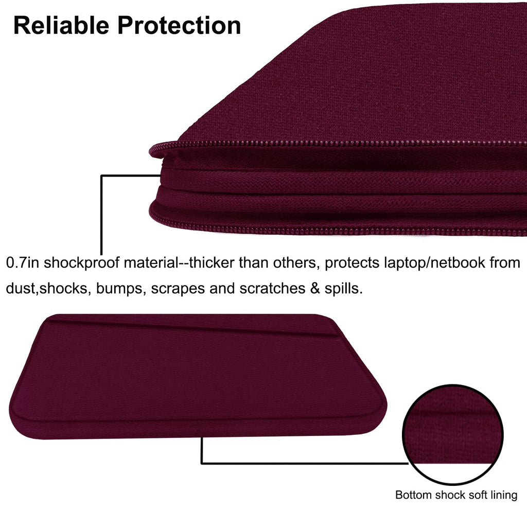 Laptop Sleeve Case 13.3 Inch, Durable 14 Inch Laptop Case Computer Carrying Bag Protective Cover Compatible with 13 14 inch MacBook Pro, MacBook Air, Dell, HP, Lenovo, Notebook, Computer, Black