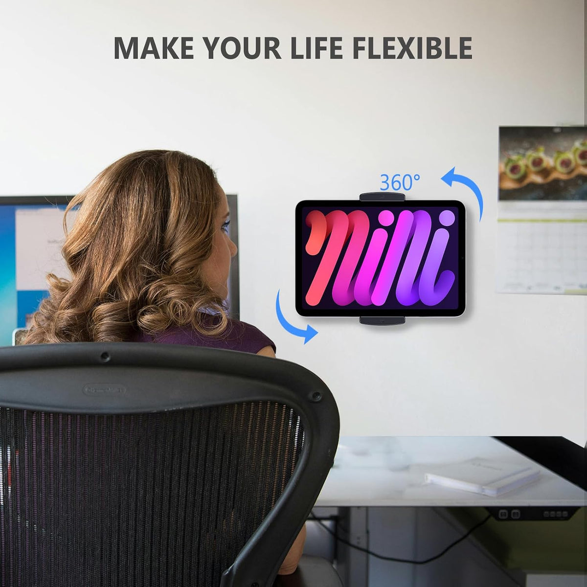Tablet Wall Mount, Aluminum iPad Wall Mount Holder,