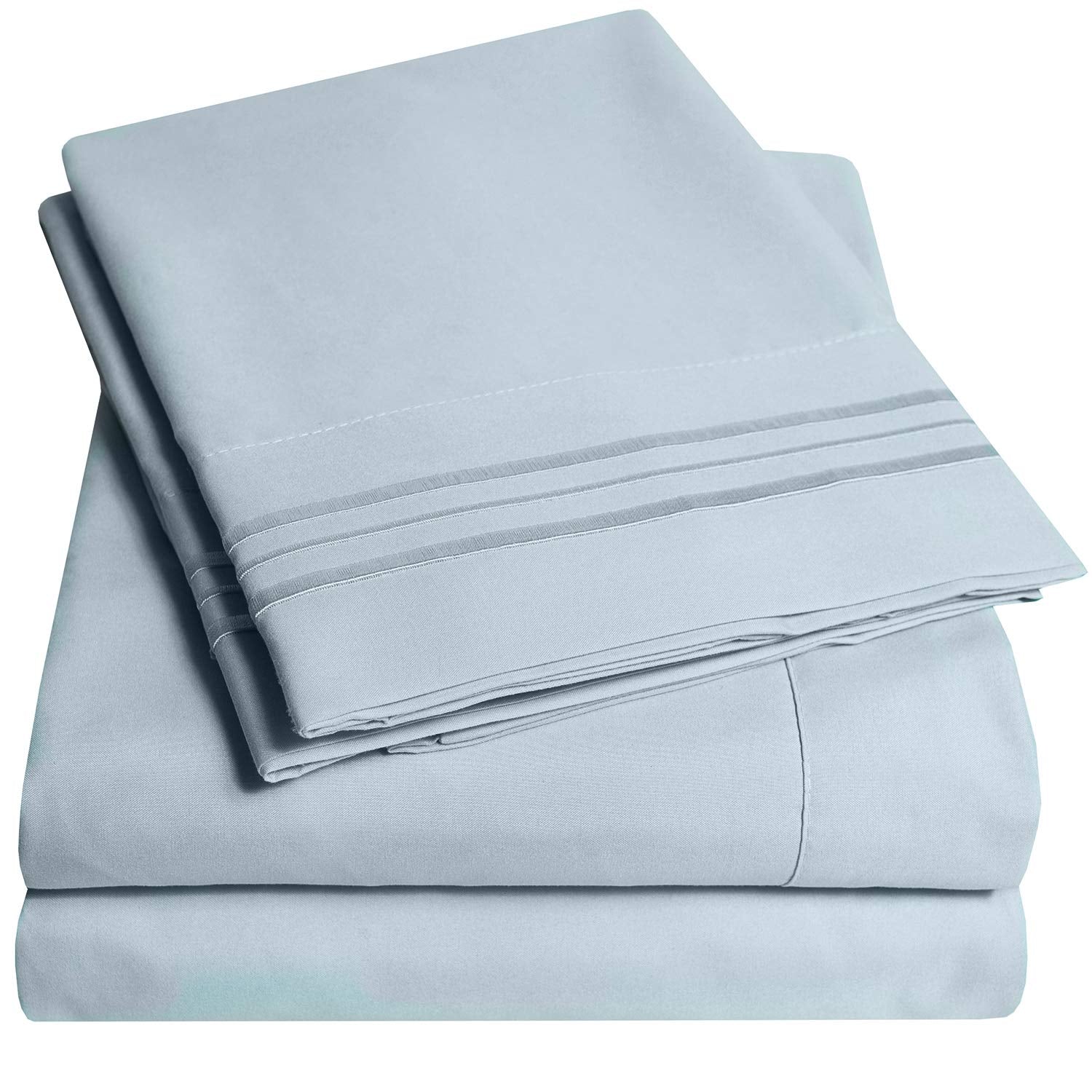 1500 Supreme Collection Extra Deep Pocket Sheets Set - Luxury Soft Bed Sheets, Wrinkle Free, Bedding, Over 40 Colors, 21 inch Extra Deep Pocket, Twin, Black