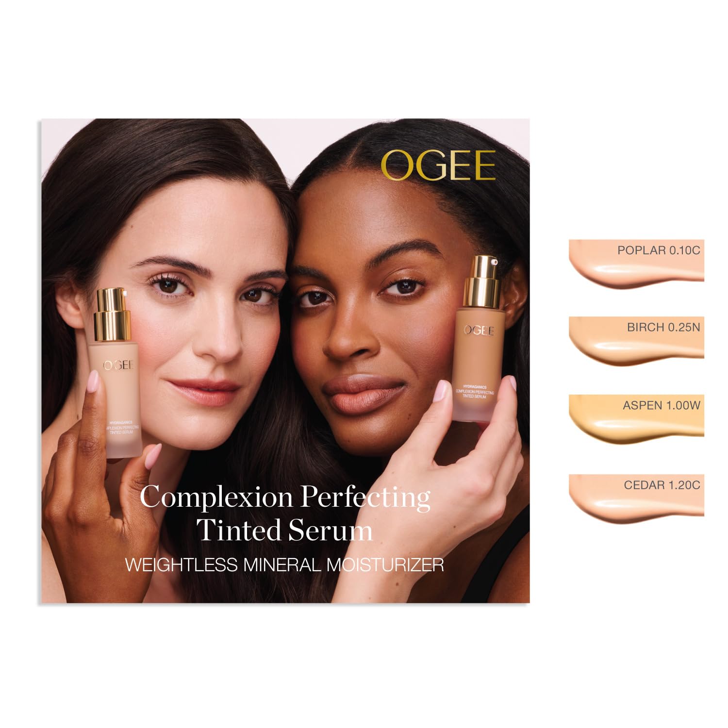 Ogee Complexion Perfecting Liquid Foundation - Lightweight Tinted Moisturizer For Face (Acacia 12.25C - Deep, Red Undertones) - with Vitamin C & Jojoba Oil - Certified Organic & Made in USA