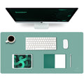 K KNODEL Small Office Leather Desk Mat, Mouse and Keyboard Pad, Computer and Laptop Mat, Desktop Protector and Cover, Writing Pad and Blotter (23.6"x13.8", Black)