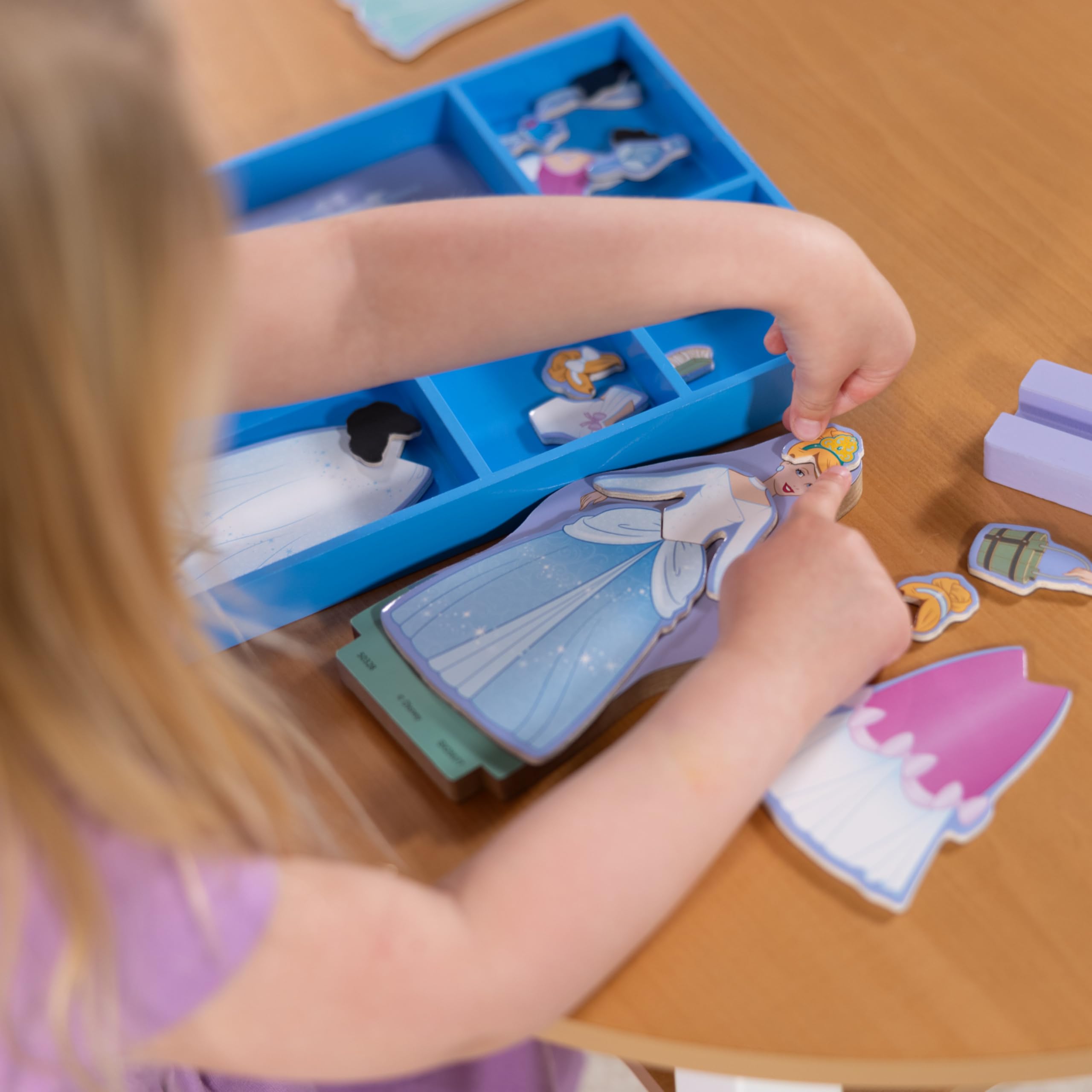 Melissa & Doug Disney Princess Ariel Magnetic Dress-Up Wooden Doll Pretend Play Set (30+ Pieces)
