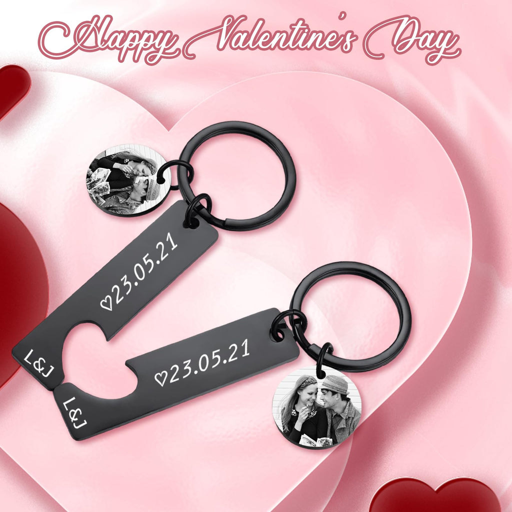 Customized Double-sided Keychain Stainless Steel Personalized Engraved Text Name Keychain Gifts for Men and Women