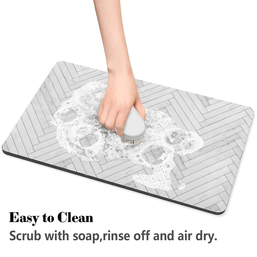 Dog Food Mats for Floors Absorbent, Pet Cat Food Mat - Quick Dry Dog Bowl Mats for Food and Water, Eco-Friendly Boho Pet Supplies