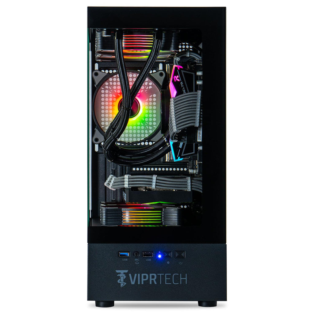 ViprTech Reaper 1.0 Gaming PC - AMD Ryzen 7 8700F (5.0Ghz Turbo), GeForce RTX 5060 Ti 8GB, 16GB DDR5, 1TB SSD, VR-Ready, WiFi BT USB-C, Win 11, Gaming Desktop Computer Prebuilt, Black