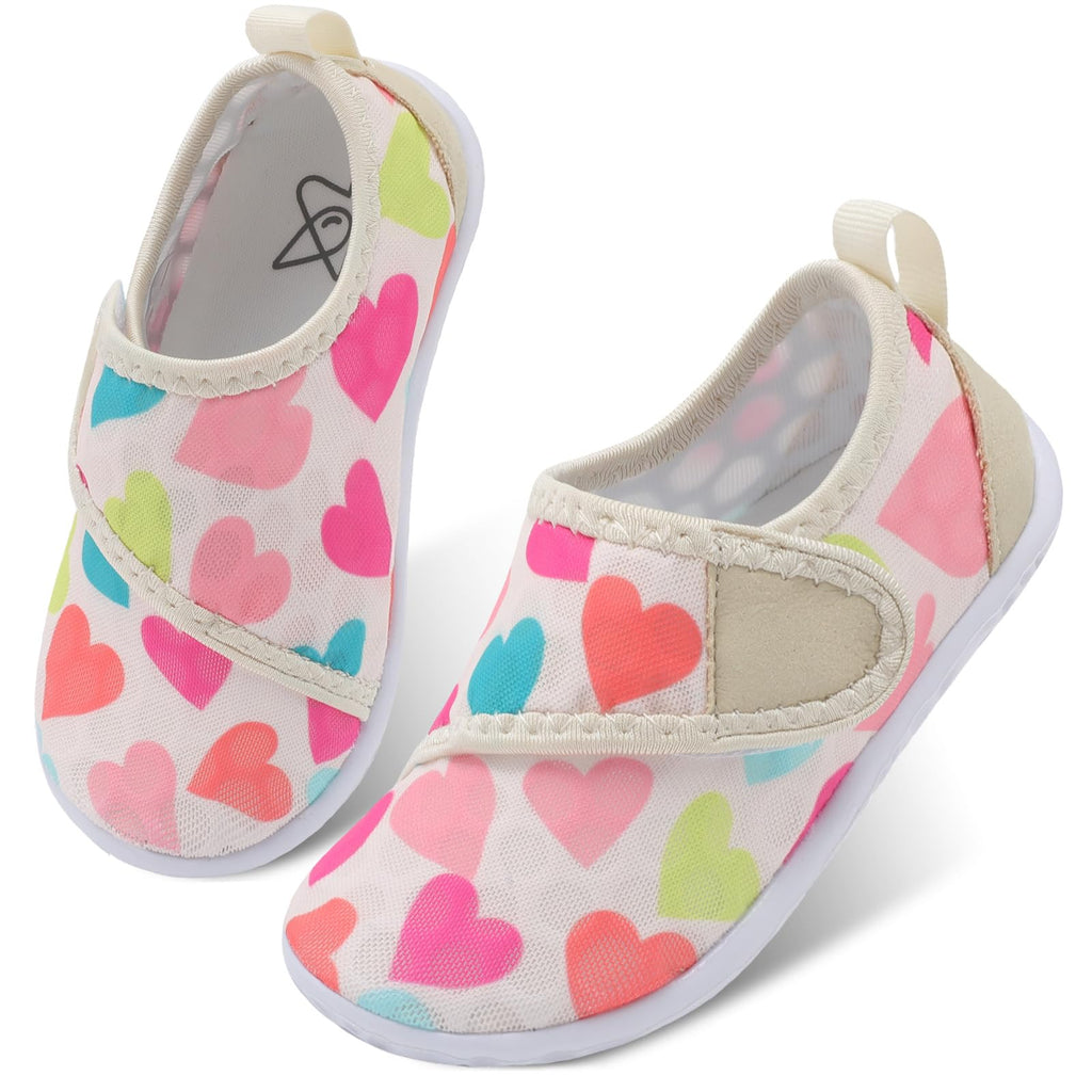 LeIsfIt Toddler Water Shoes Boys Girls Barefoot Aqua Socks Kids Breathable Quick-Dry Swim Shoes for Beach Pool Surf