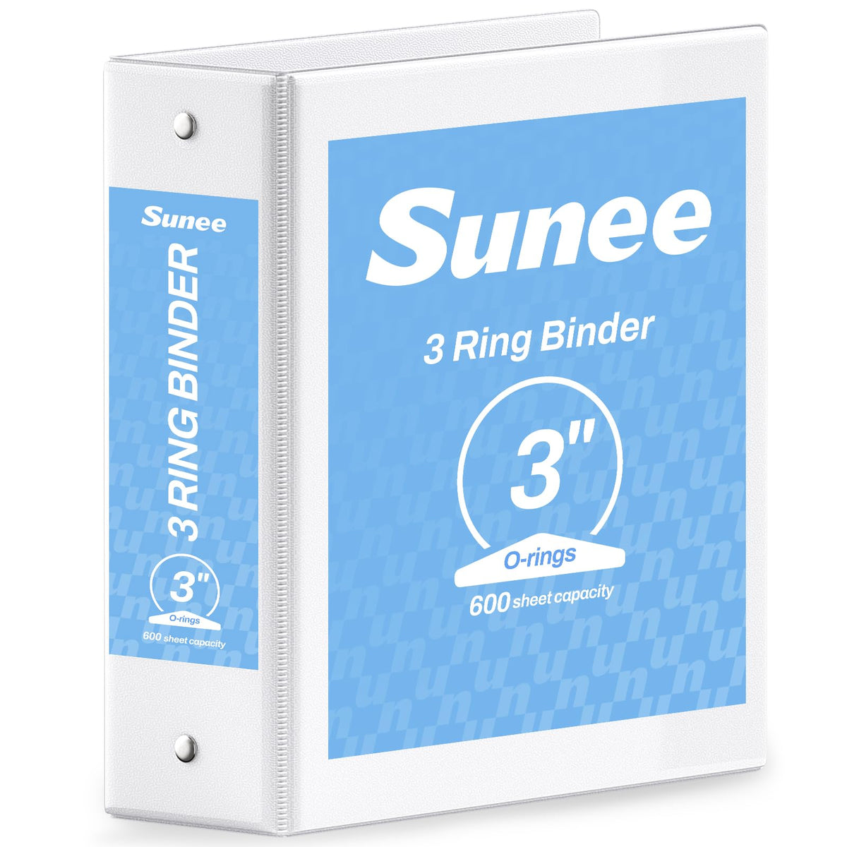 SUNEE 3 Ring Binder 1/2 Inch 1 Pack, Clear View Binder Three Ring PVC-Free (Fit 8.5x11 Inches) for School or Office Supplies, Black