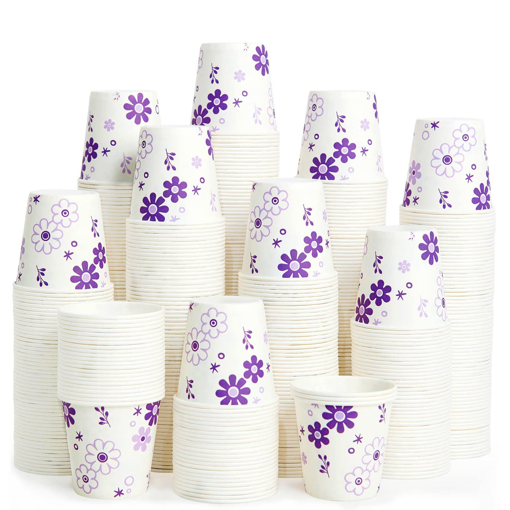 [300 Pack] 3 oz Paper Cups, Blue Mouthwash Cups, Disposable Bathroom Cups, Cold Beverage Drinking Cup for Water Coolers, Party, Home and Office