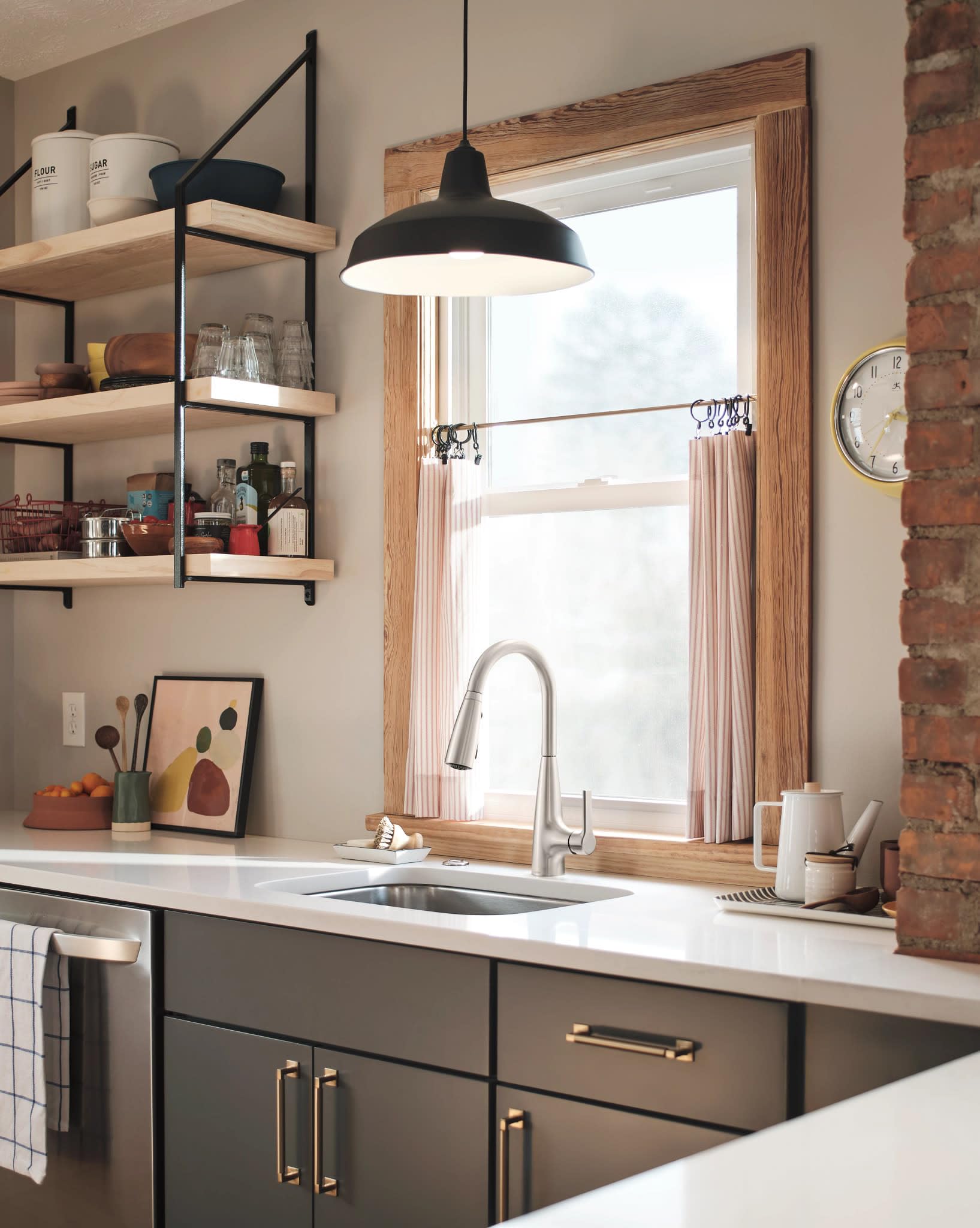 Moen Haelyn Pulldown Kitchen Faucet with Power Boost, 87627 | Pulldown sprayer, Power Boost technology, Soap dispenser included, Chrome finish, High arc faucet