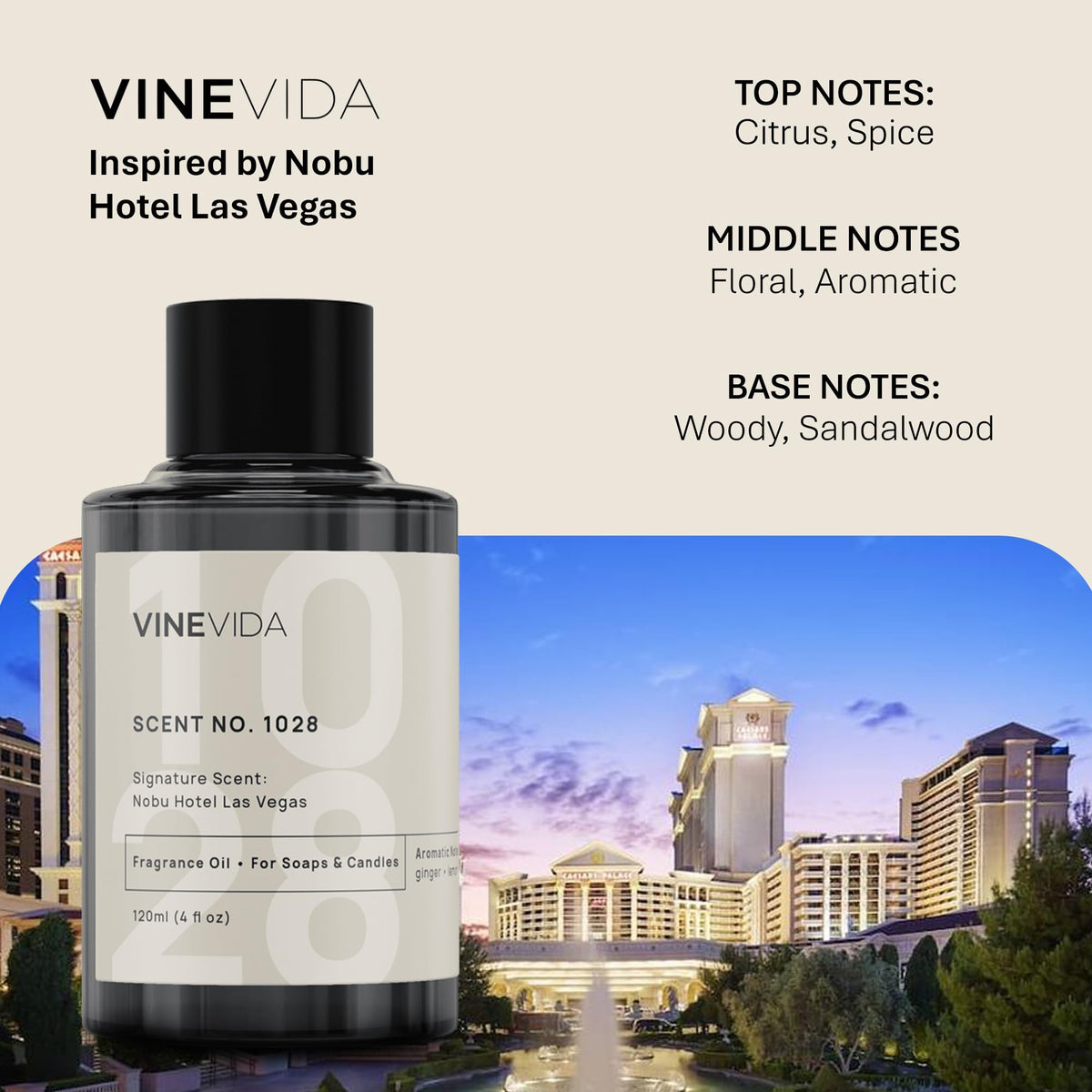 VINEVIDA (4oz) Hotel Fragrance Collection Diffuser Oil - Scents for Home - Cold Air Diffuser Oil - Essential Oil - No.1000 Inspired by My Way