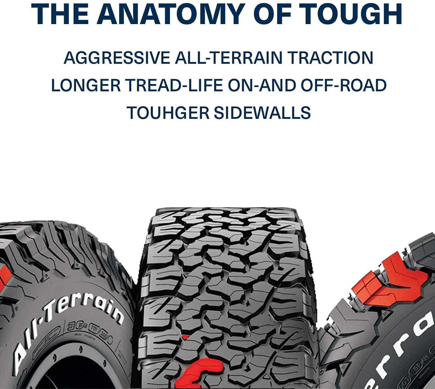 BFGoodrich All Terrain T/A KO2 Radial Car Tire for Light Trucks, SUVs, and Crossovers, LT215/65R16/D 103/100S