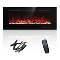 Electric Fireplace 30 inch Wide, Wall Mounted Fireplace Inserts Electric Heater, 13 * 13 Flame Effects Like Real Flame, Low Noise, Timer & Thermostat Setting, 750W/1500W, Black