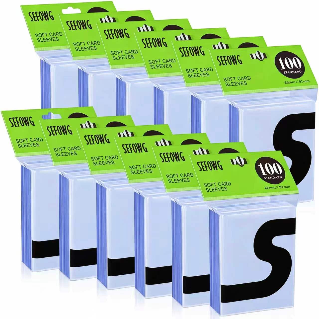 600ct Clear Card Sleeves for Trading Cards, Baseball Sports Soft Sleeves, Ultra Soft Plastic Card Protector Sleeve for Football, MTG, PKM, Game, Standard Cards