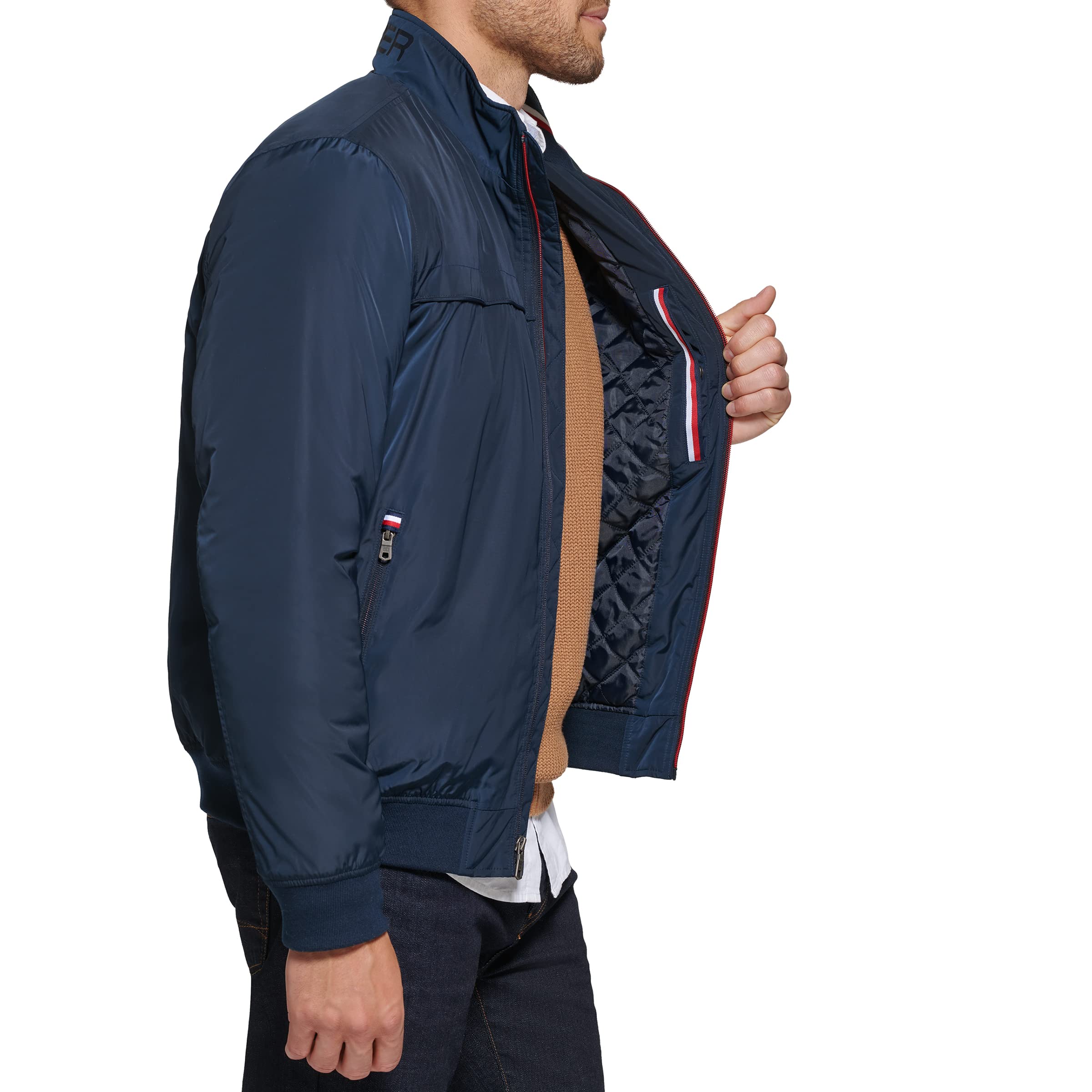 Tommy Hilfiger Men's Performance Faux Memory Bomber Jacket