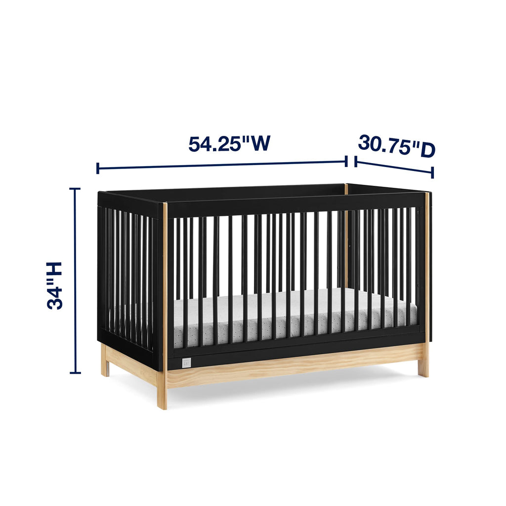 GAP babyGap Tate 4-in-1 Convertible Crib - Greenguard Gold Certified, Bianca White/Natural